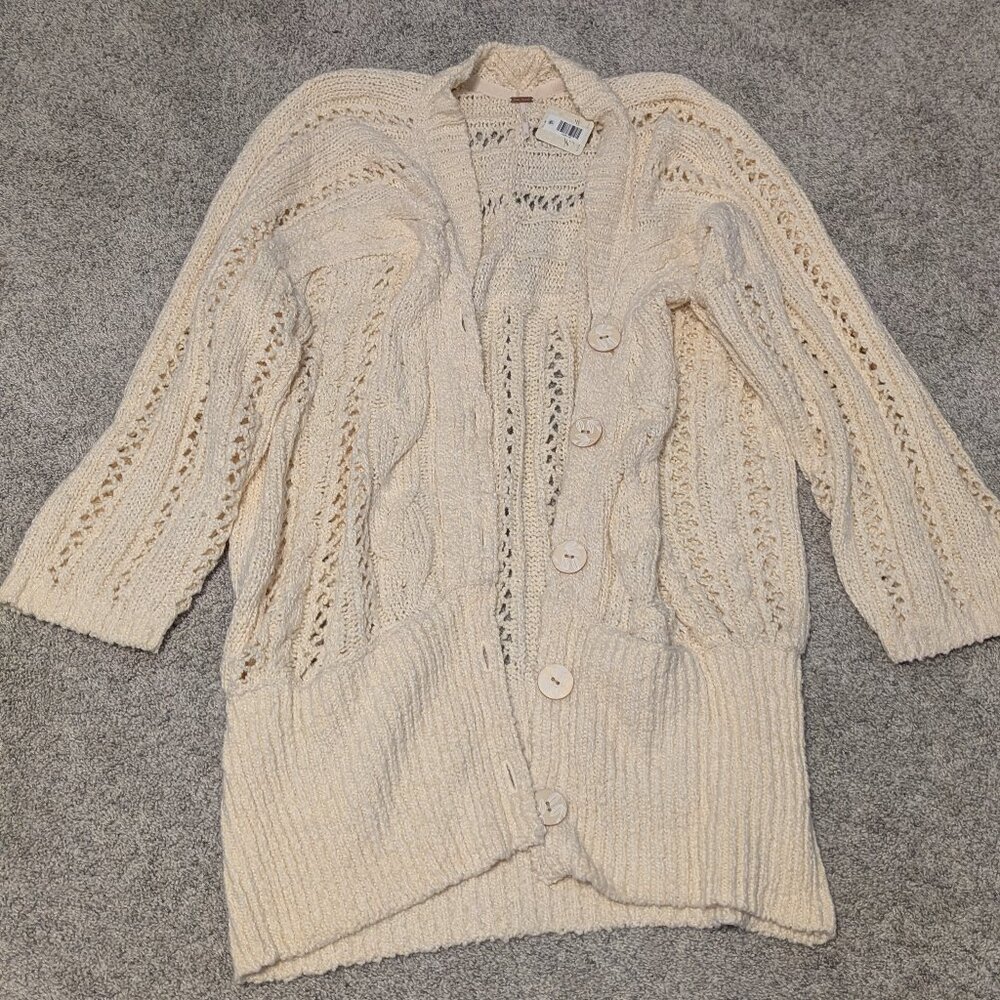 Free People heavy knit cardigan XL